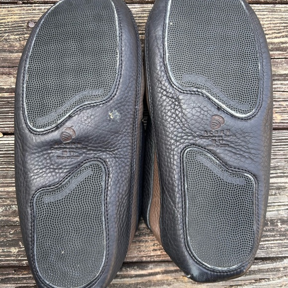 Acorn Shearling Lined Leather Moccasin Slippers men’s 11 House Shoes slippers - Picture 5 of 8